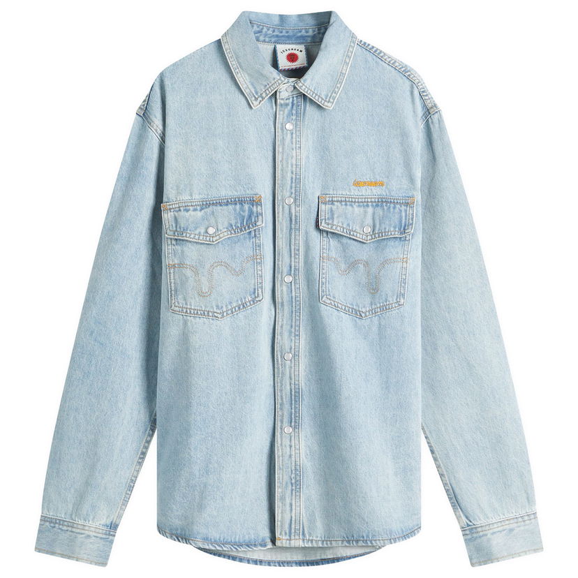 Košulja BBC IceCream ICECREAM Chainstitch Denim Shirt, Size Large Plava | ICD25105-BLU