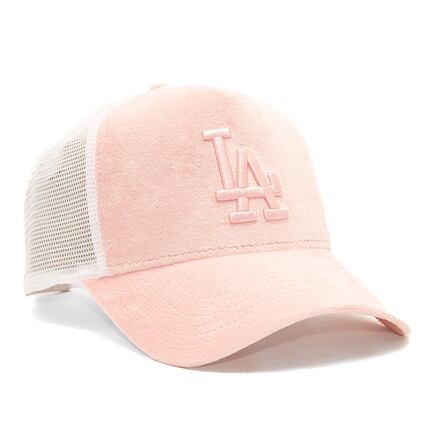 Kapa New Era 9FORTY Womens A-Frame Trucker MLB Velour Los Angeles Dodgers Pale Pink / Pa One Size Bež | 60435011