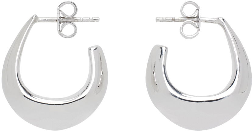 Naušnice LEMAIRE LEMAIRE Curved Mini Drop Earrings Metalik | AC278 LO0042