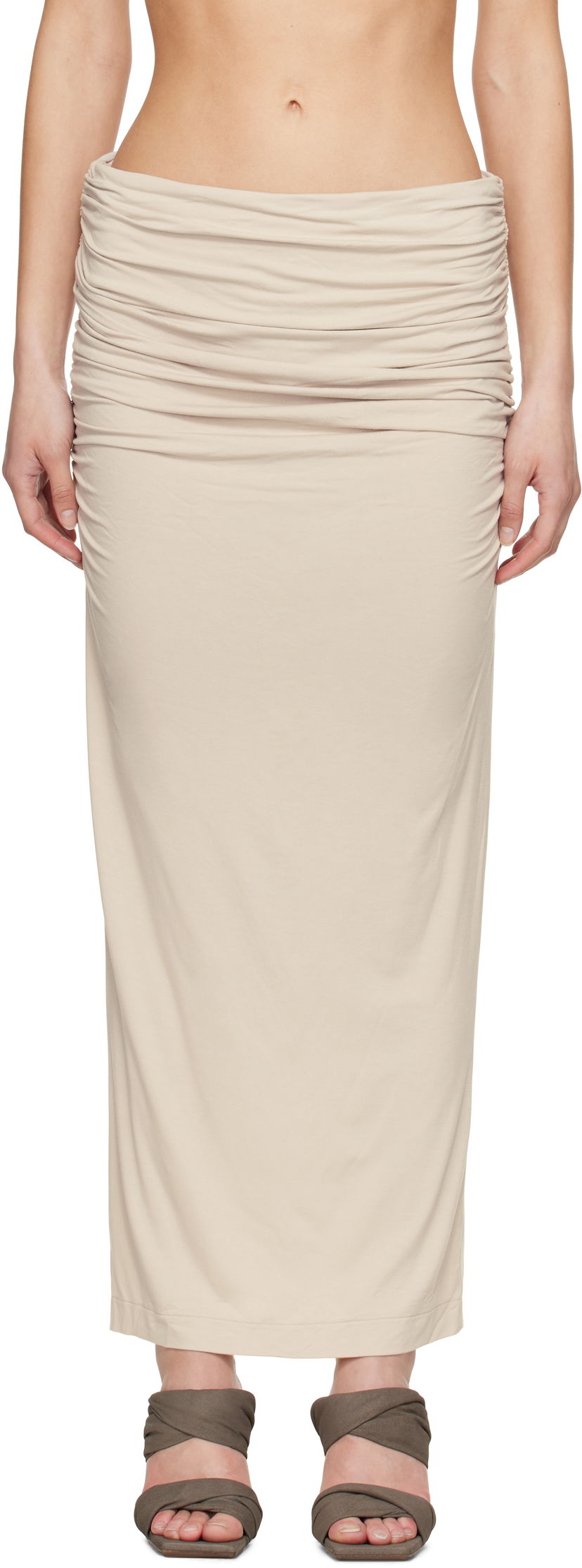 Suknja Entire Studios Entire Studios Surge Maxi Skirt Bež | ESW-S25-7011-ST