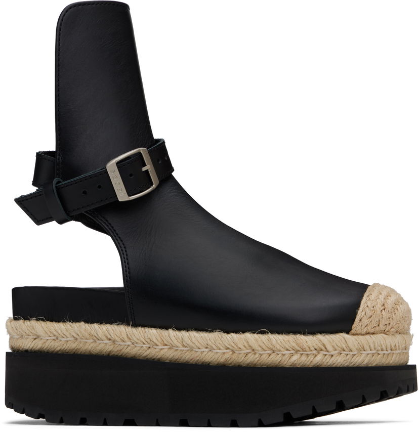 Haljina sacai sacai Jodphur Espadrille Platform Sandals Crna | 25-07919