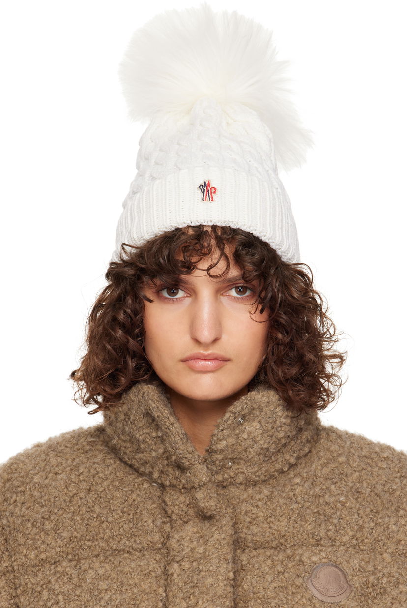 Kapica Moncler Wool Pom Pom Beanie Smeđa | J20983B000080402A
