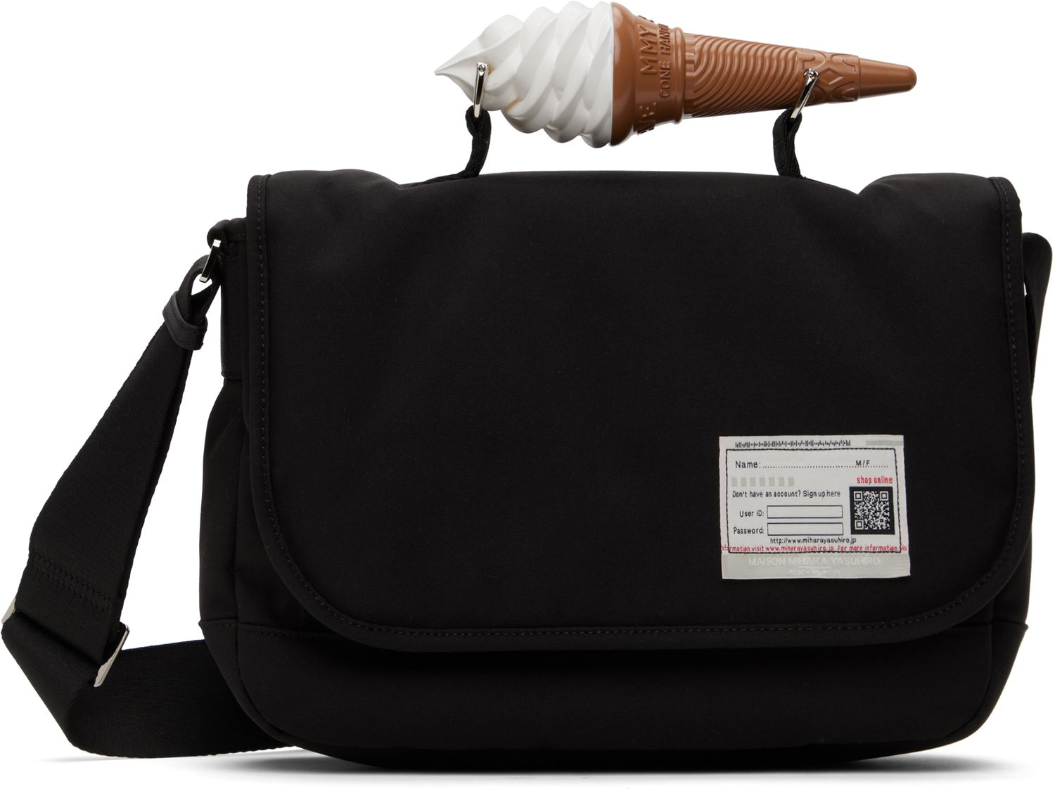 Torba za rame Maison MIHARA YASUHIRO MIHARA YASUHIRO Toy Soft Serve Handle Shoulder Bag Crna | A14BG703, 0