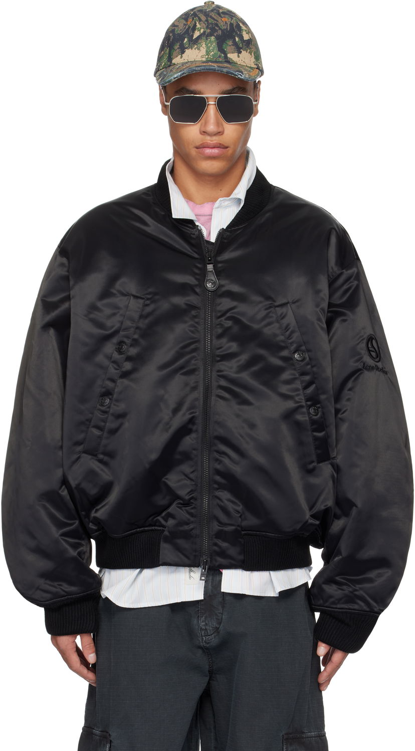 Bomber jakna Acne Studios Acne Studios Logogram Bomber Jacket Crna | B90819-