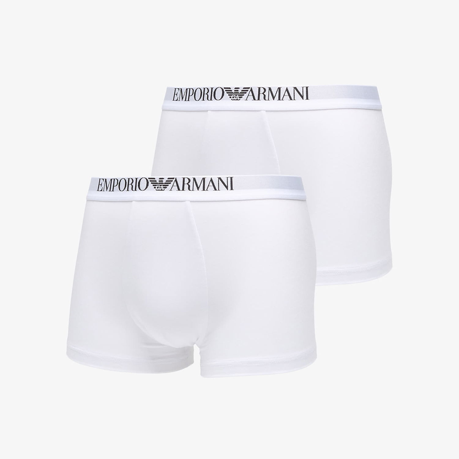 Bokserice Emporio Armani Emporio Armani 2-Pack Boxer Trunks with Logo Waistband Bijela | EM000253AF14134M0082, 0