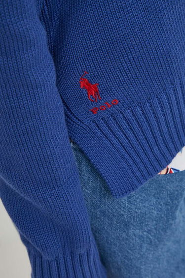 Džemper Polo by Ralph Lauren Lightweight Cotton Crewneck Sweater by Polo Ralph Lauren Plava | 211898583, 4
