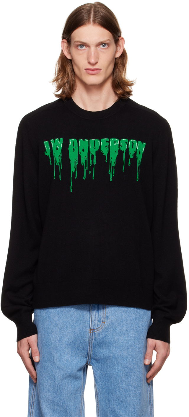 Džemper JW Anderson Slime Crewneck Sweatshirt Crna | KW0726-YN0200