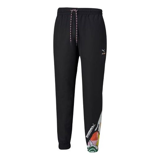 Trenirka Puma International Graphic Print Pants Crna | 531338-01