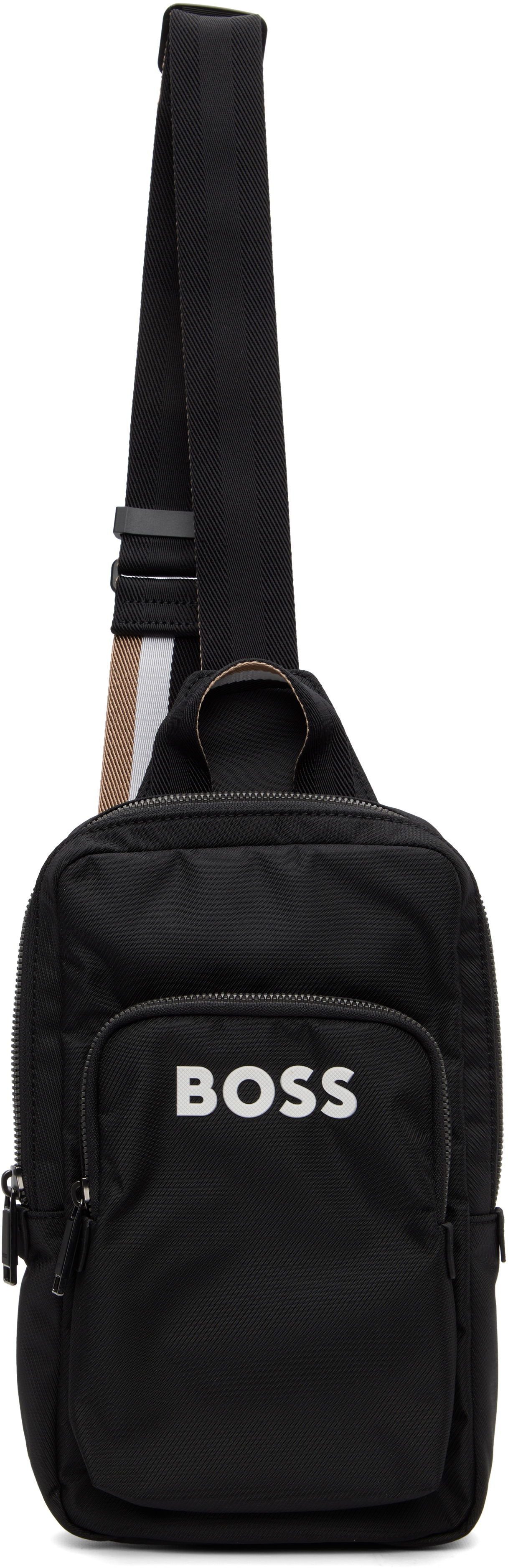 Torba za rame BOSS BOSS Bonded-Logo Sling Bag Crna | 50548221, 0