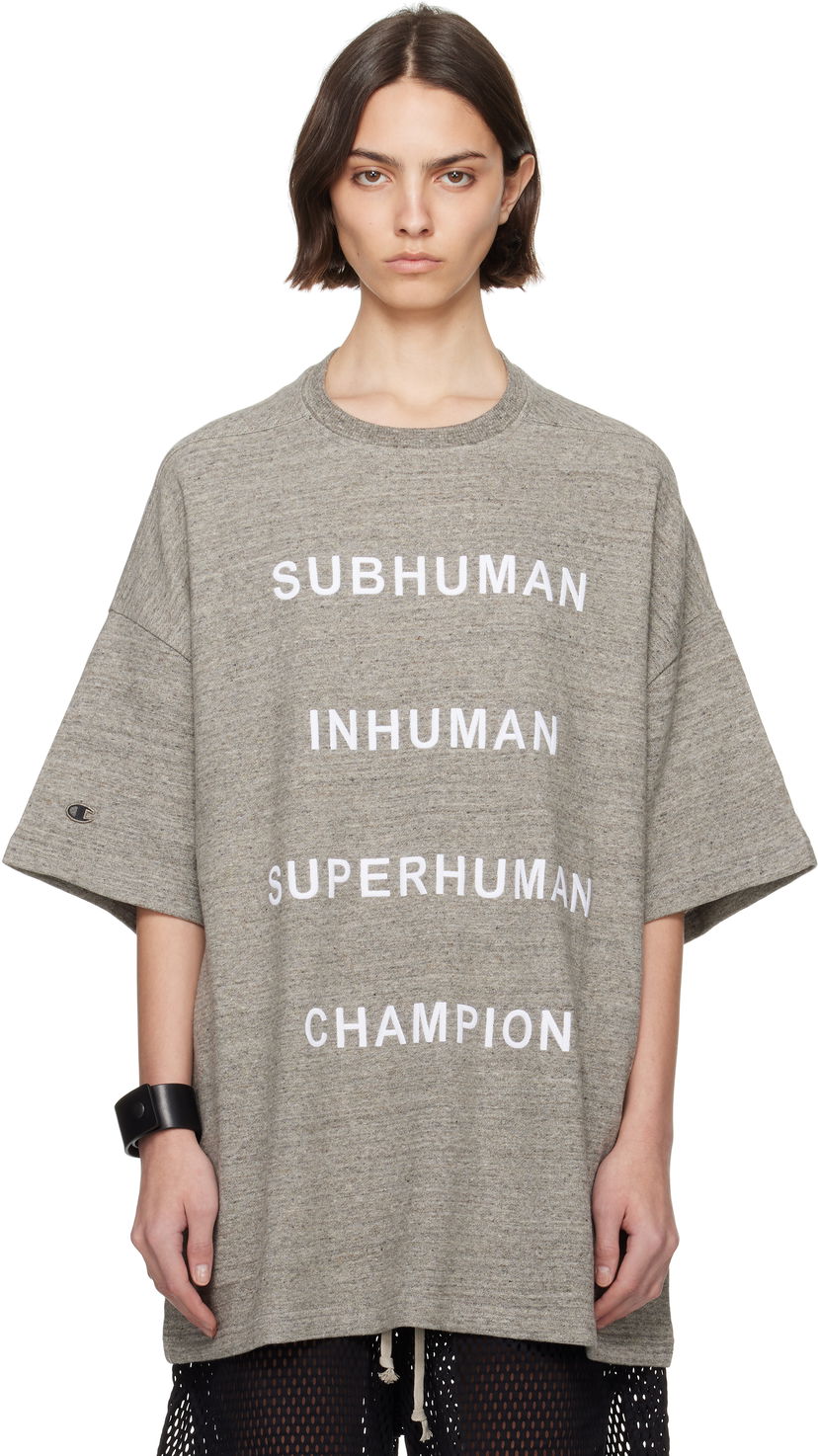 Majica kratkih rukava Rick Owens Rick Owens Champion Edition Tommy T-Shirt Siva | CW01E1674 CHMJ