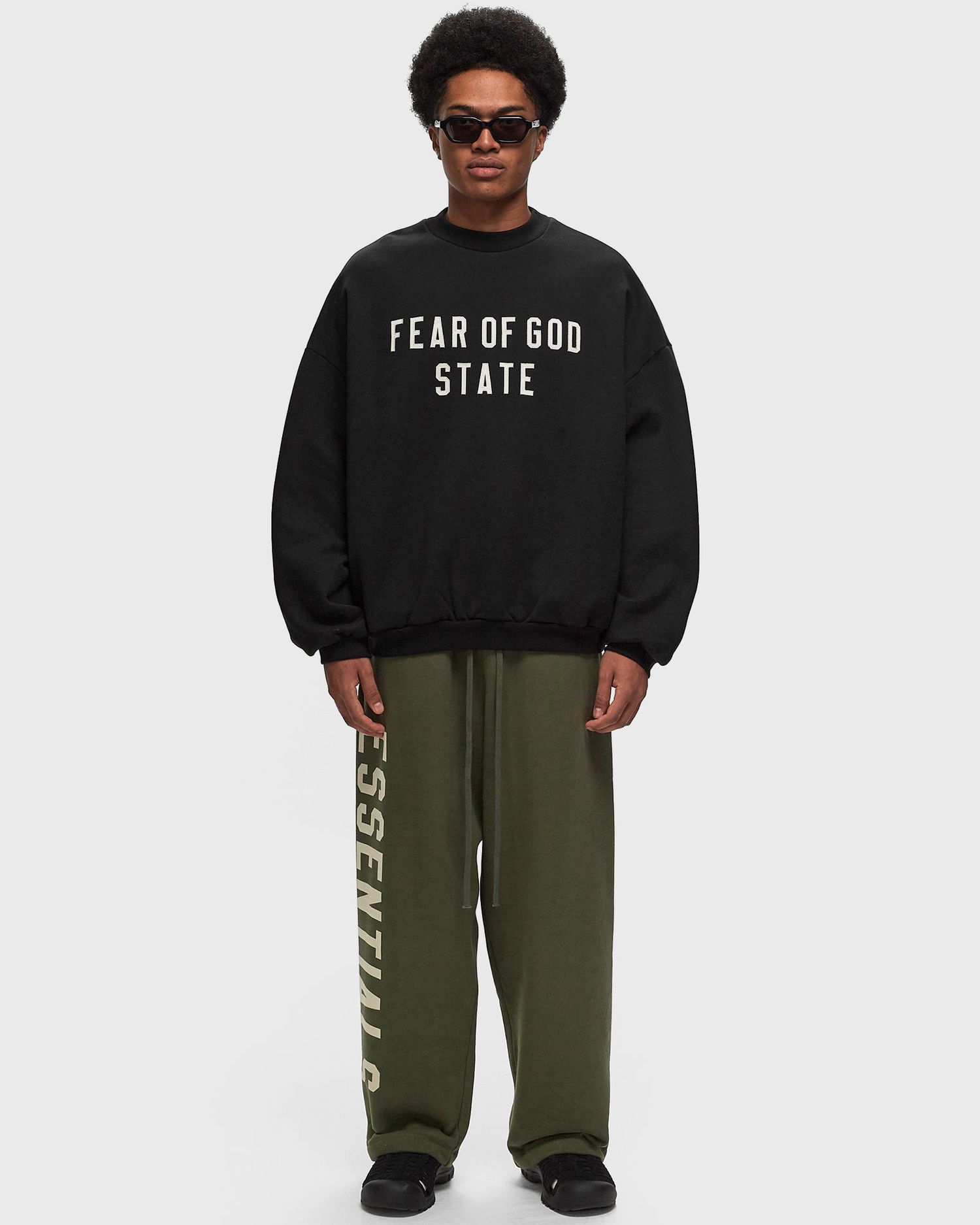 Dukserice Fear of God Essentials Heavy Fleece Crewneck Sweatshirt Size L Crna | 192BT246230F-001, 1