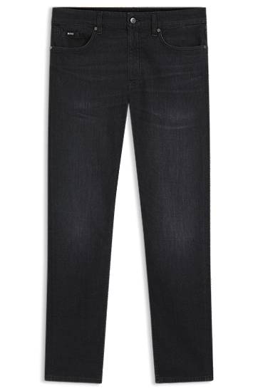 Jeans BOSS Delaware Slim-Fit Italian-Made Denim Jeans Crna | 50550954