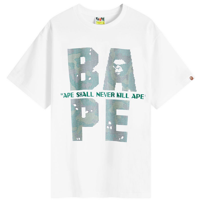 Majica kratkih rukava BAPE Bitmap Logo T-Shirt Bijela | 001TEK801041M-WHT