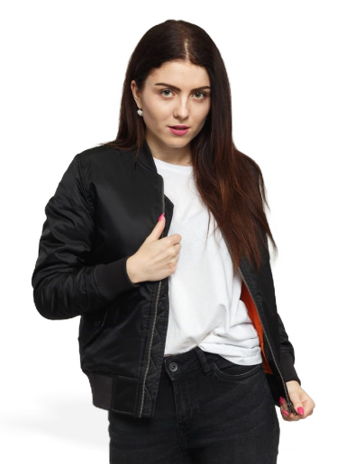 Bomber jakna Urban Classics Ladies Basic Bomber Jacket Crna | TB807-Black