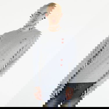 Majica kratkih rukava Comme des Garçons PLAY Long Sleeve Logo Print T-Shirt UNISEX Grey Siva | AXT339 grey, 0