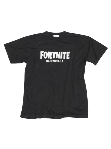 Majica kratkih rukava Balenciaga FORTNITE©2021 x Medium Fit T-shirt Crna | 612965TLVO31070