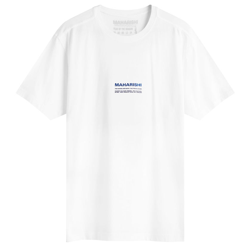 Majica kratkih rukava Maharishi Less Dangerous Graphic T-Shirt, Size Large Bijela | 1453-WHT