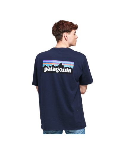 Majica kratkih rukava Patagonia P6 Logo Responsibili Tee Tamnoplava | 38504 CNY