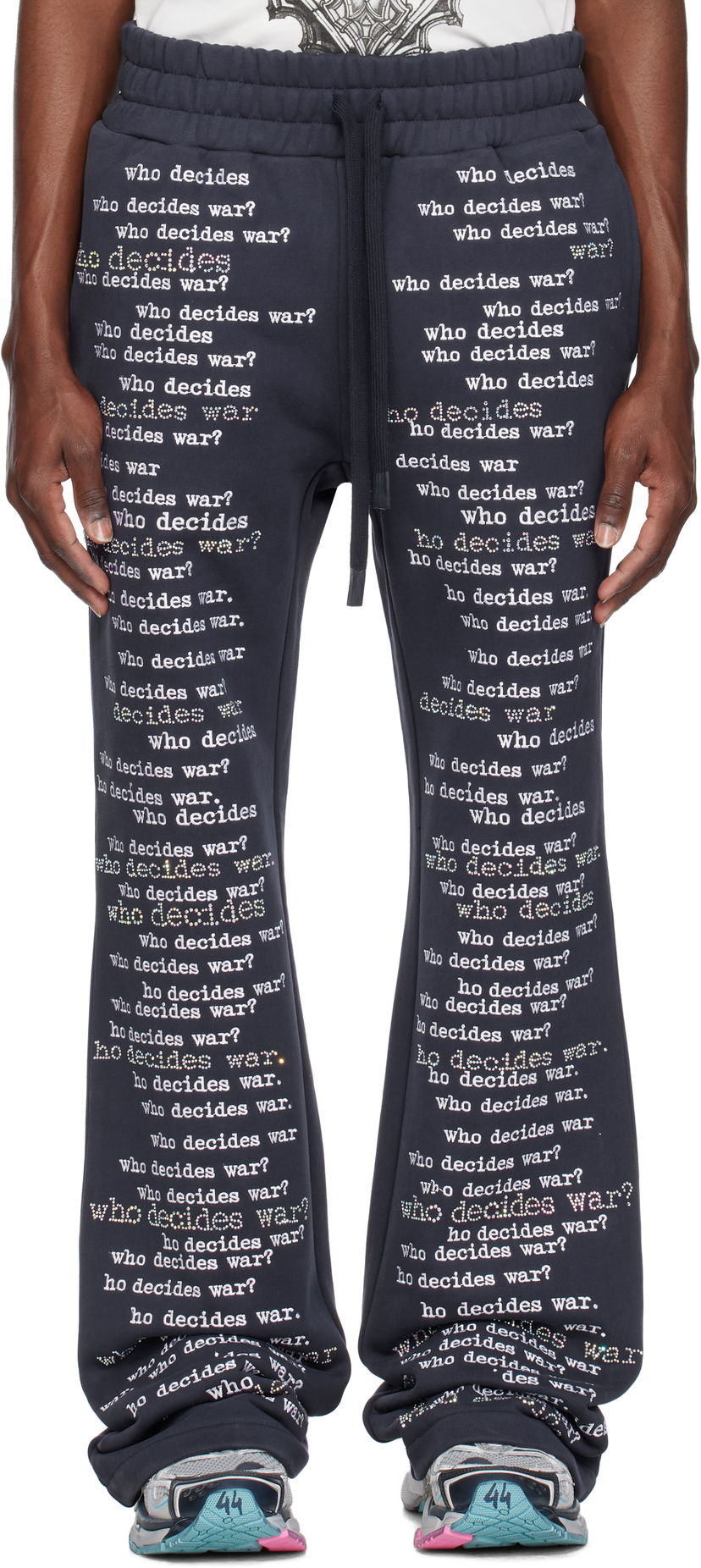 Trenirka Who Decides War 'WDW' Scripture Sweatpants Tamnoplava | 1121150010SS25