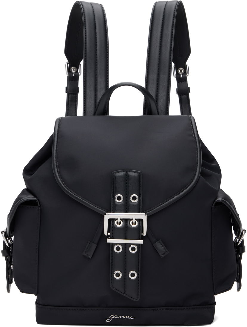 Ruksak GANNI GANNI Small Bucky Nylon Backpack Crna | A6528