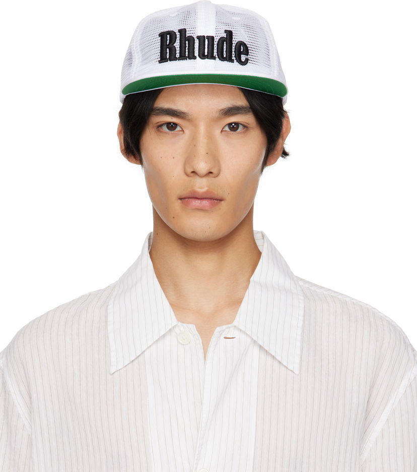 Kapa Rhude Rhude Logo Mesh Trucker Cap Bijela | RHPF25HA01016