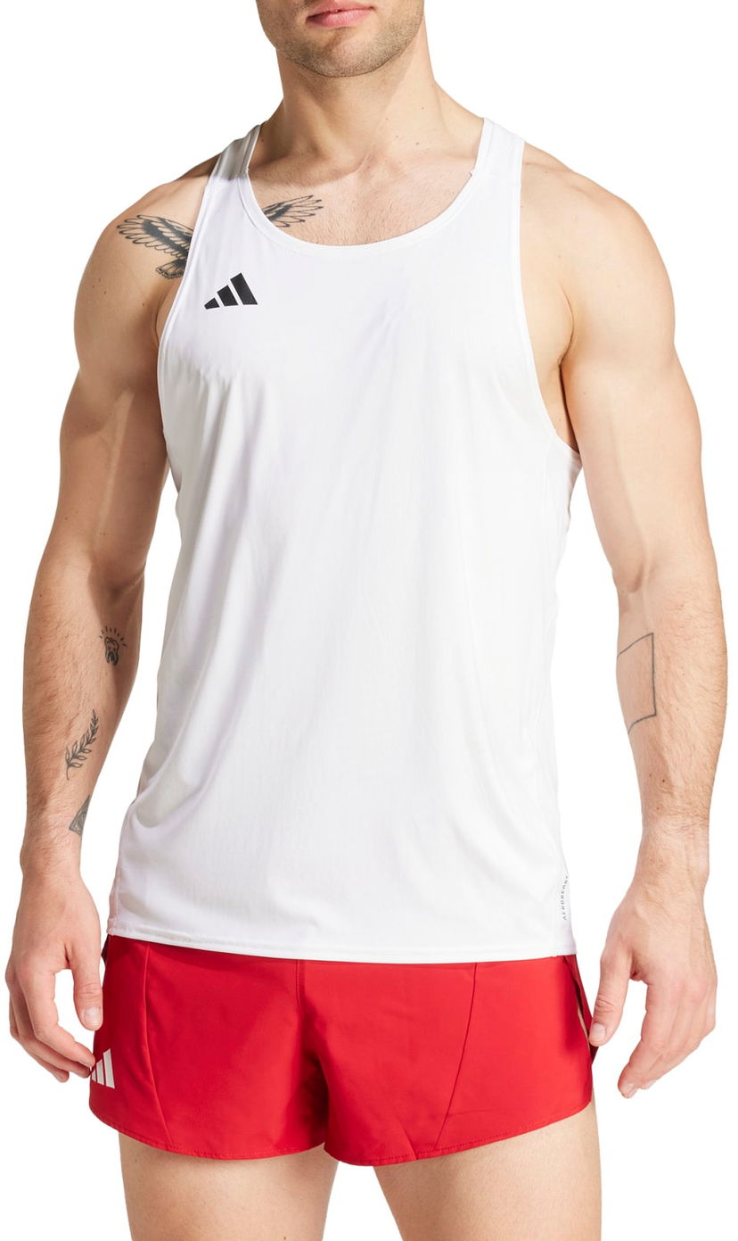 Majica bez rukava adidas Performance Adizero Tank Top Bijela | ix2853
