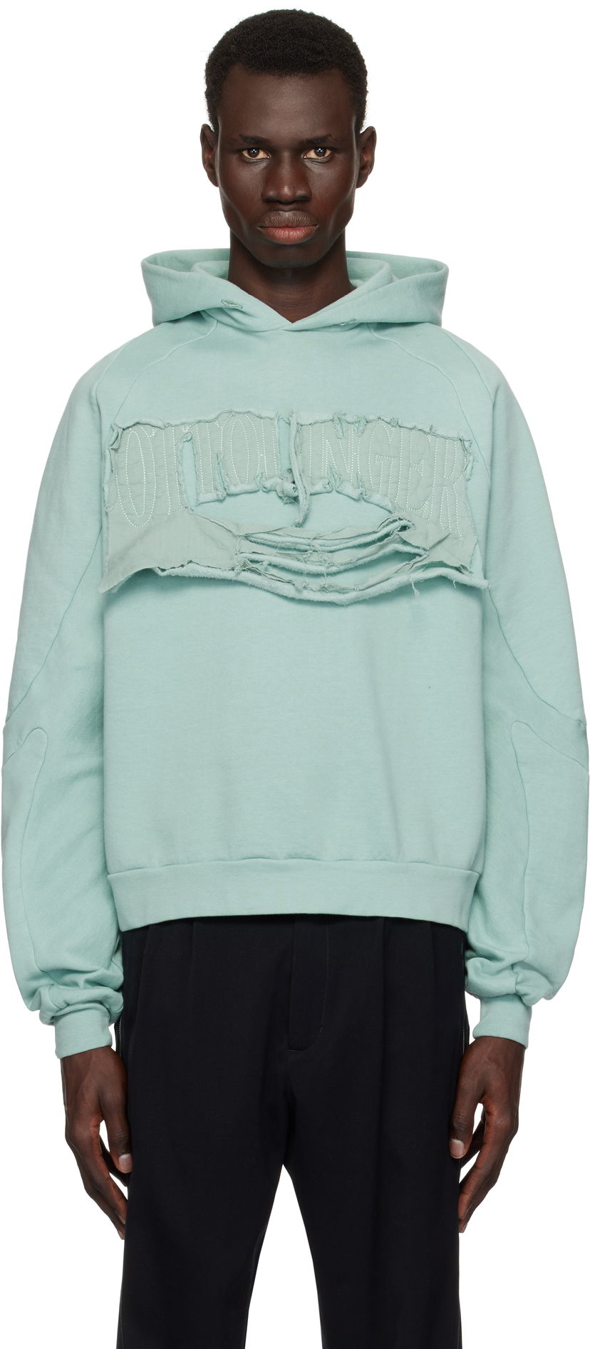 Dukserice Ottolinger Ottolinger Distressed Multiline Hoodie Zelena | 115-102715-01