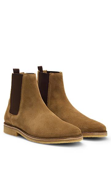 Odjeća i dodaci BOSS BECKHAM x BOSS Suede Chelsea Boots Smeđa | 50546928