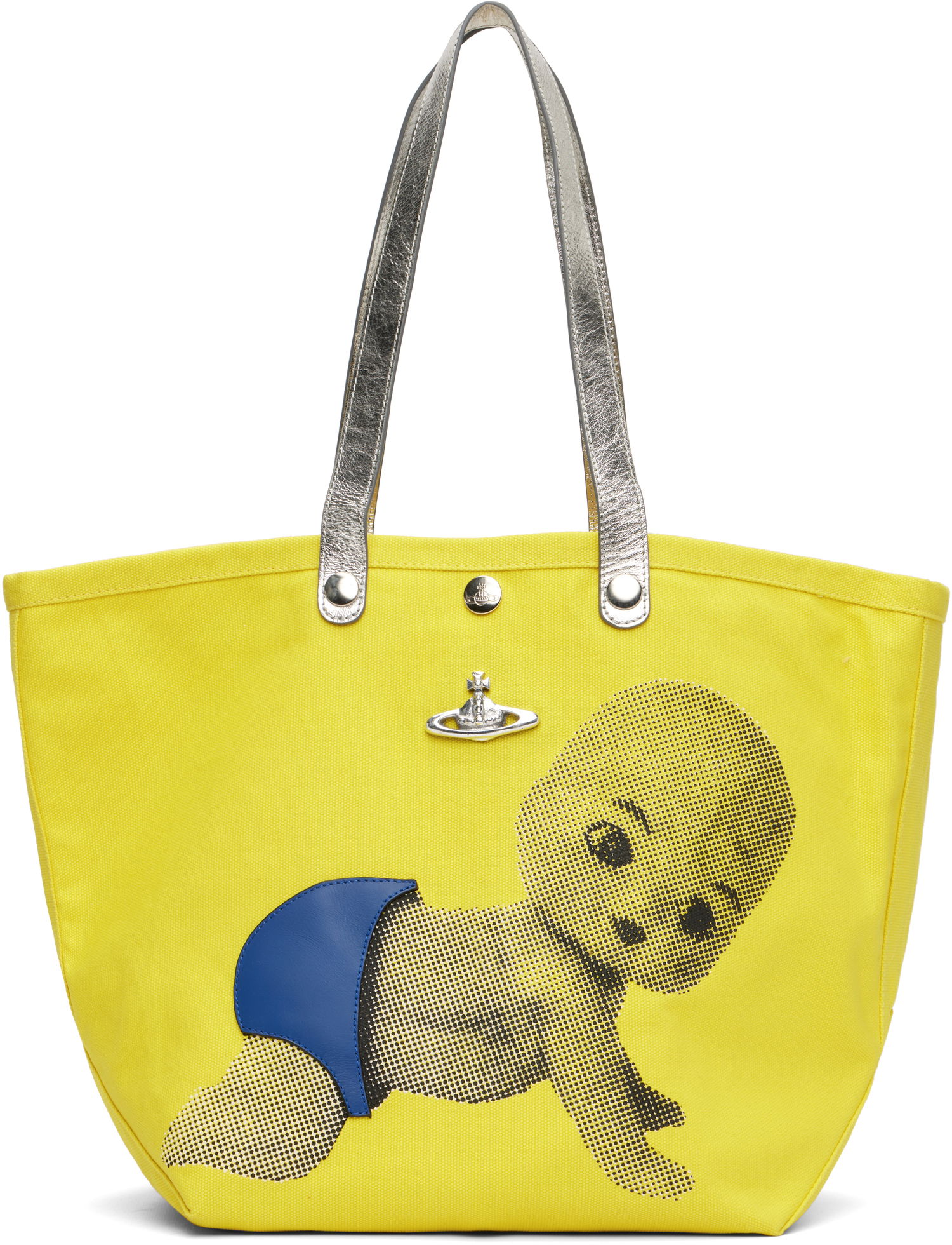 Tote bag Vivienne Westwood Vivienne Westwood Baby Printed Canvas Small Shopper Tote Žuta | 4205007NU-W015D-, 0