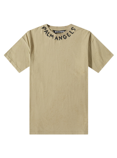 Majica kratkih rukava Palm Angels Neck Logo Tee Bež | PMAA072S23JER0115610