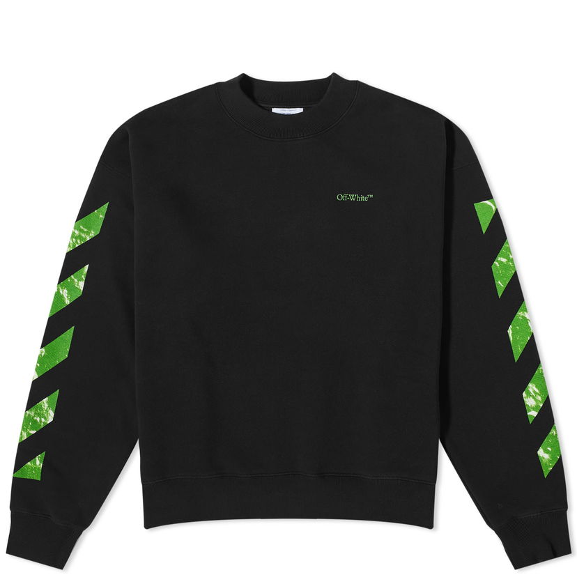 Dukserice Off-White Moon Arrow Crew Sweat Crna | OMBA054F23FLE0081050