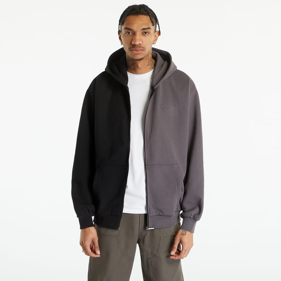 Dukserice Karl Kani Chest Signature Split OS Full-Zip Hoodie Siva | KM231-002-2, 0