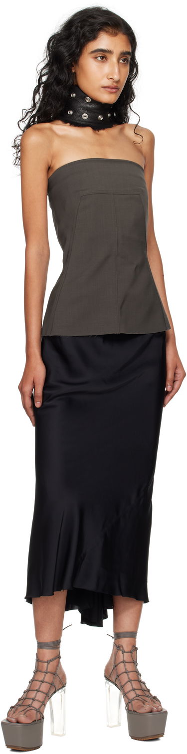 Suknja Rick Owens Rick Owens Concordians A-Line Bias Midi Skirt Crna | RP02E4343 SCH, 3
