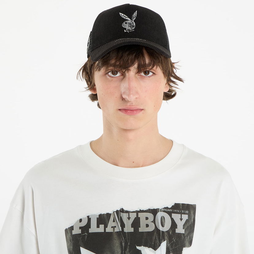 Kapa Footshop Playboy x FTSHP Corduroy Trucker Black Crna | FTSHP_533