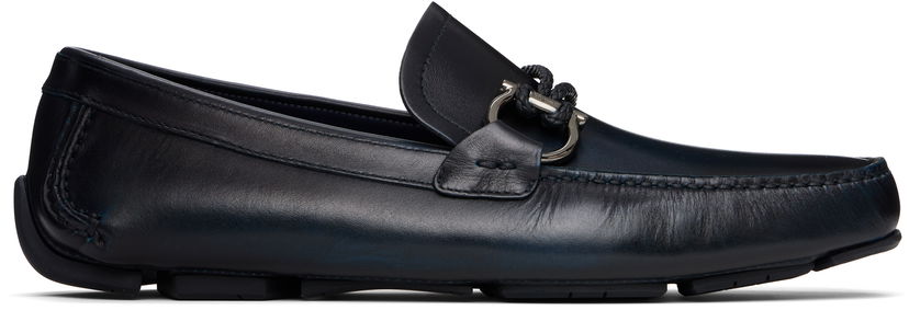 Njega cipela FERRAGAMO Salvatore Ferragamo Gancini Ornament Driver Loafers Tamnoplava | 778844