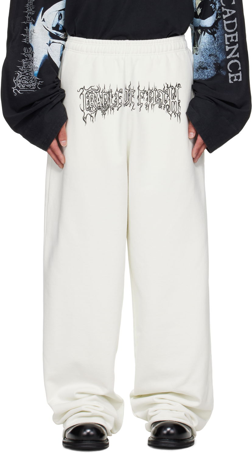 Trenirka VETEMENTS Vetements Cradle Of Filth Logo Sweatpants Bijela | UCF76SP100I