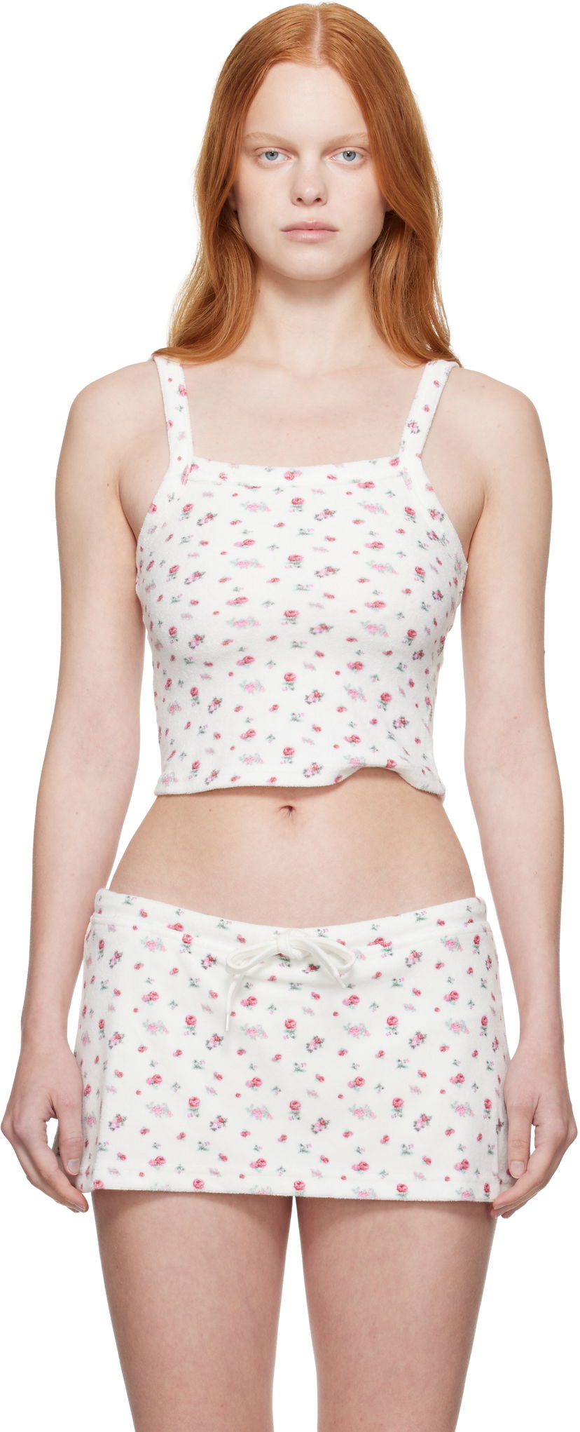 Majica bez rukava GUIZIO Guizio Dani Terry Tank Top Bijela | P25106K098