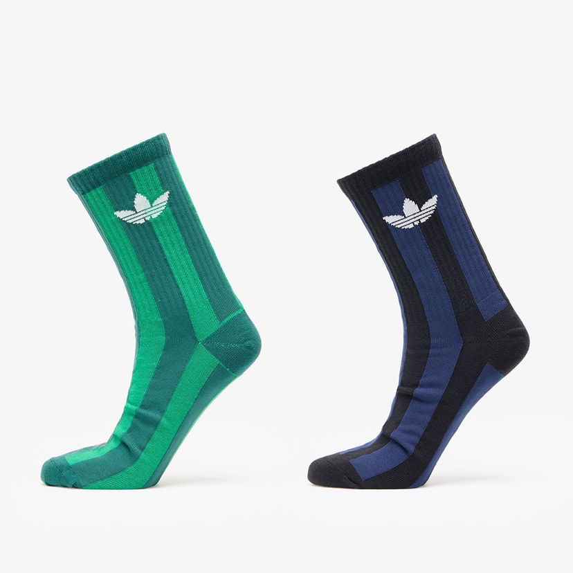 Čarape adidas Originals Striped Crew Socks 2-Pack Plava | JW7984
