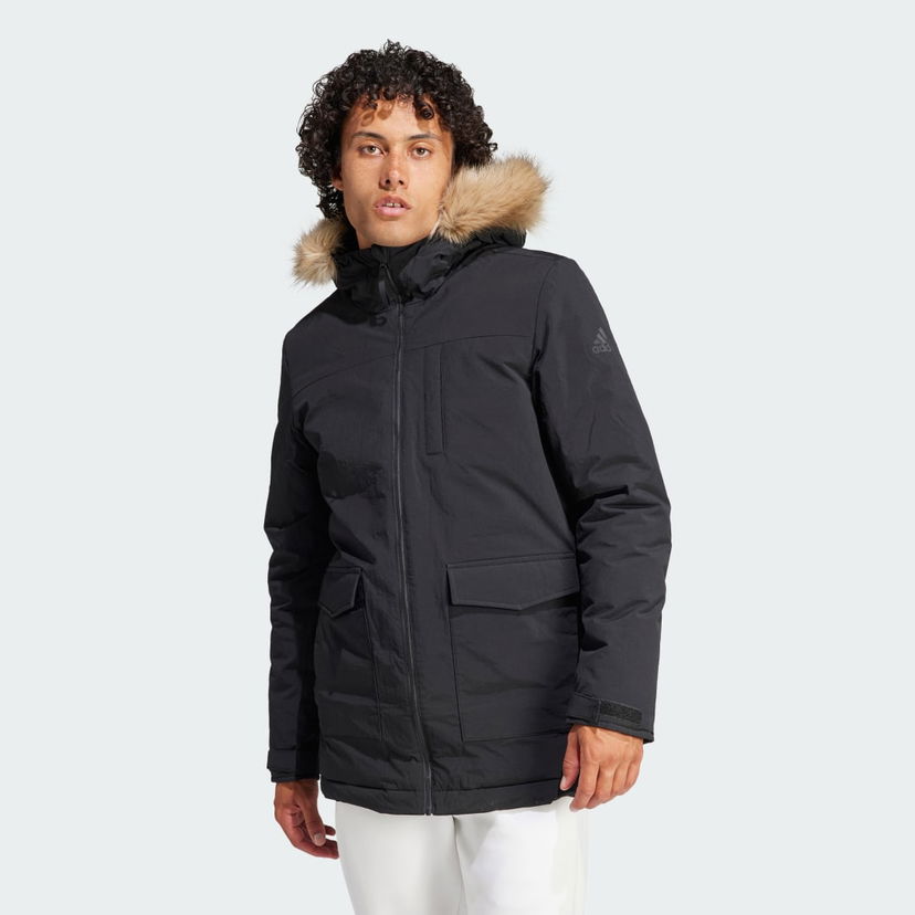 Parka adidas Performance Hooded Parka With Faux Fur Crna | IK0553
