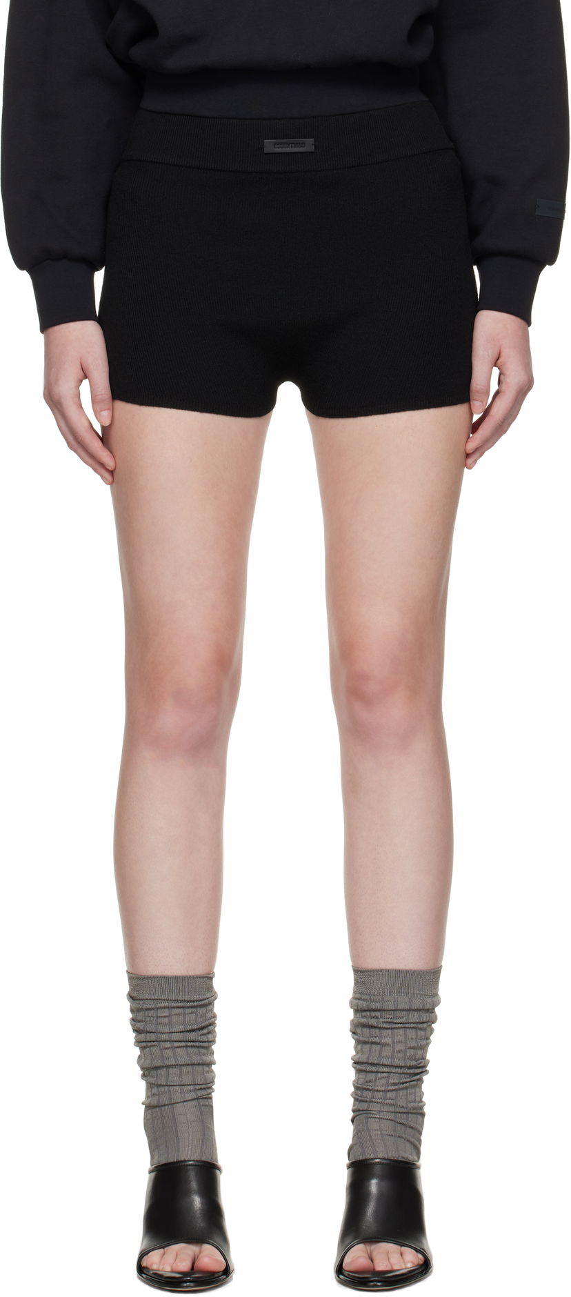 Bokserice Fear of God Fear of God ESSENTIALS Soft Rib Knit Boxer Shorts Crna | 192SP257700FW