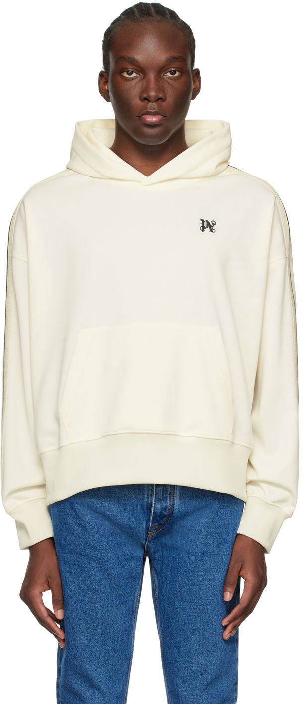 Dukserice Palm Angels Monogram Track Hoodie "Off-White" Bež | PMBD043R24FAB0010310