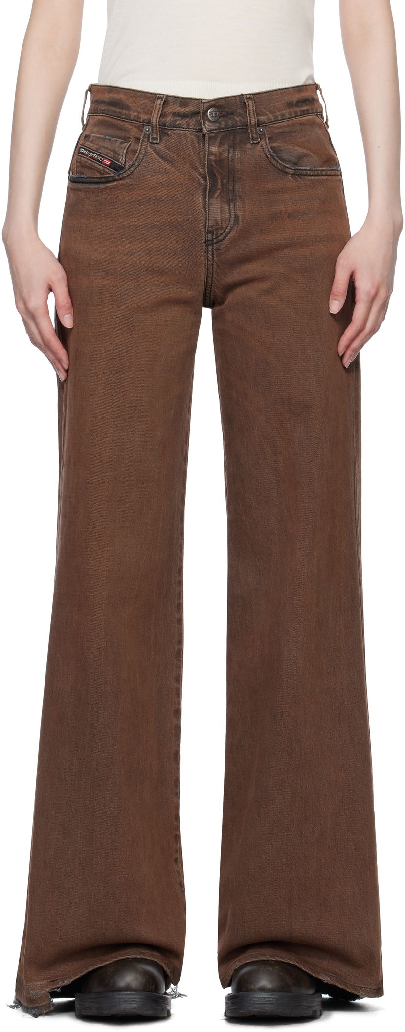 Jeans Diesel Diesel 1978 D-Akemi Flare Jeans Smeđa | A03624 09L24