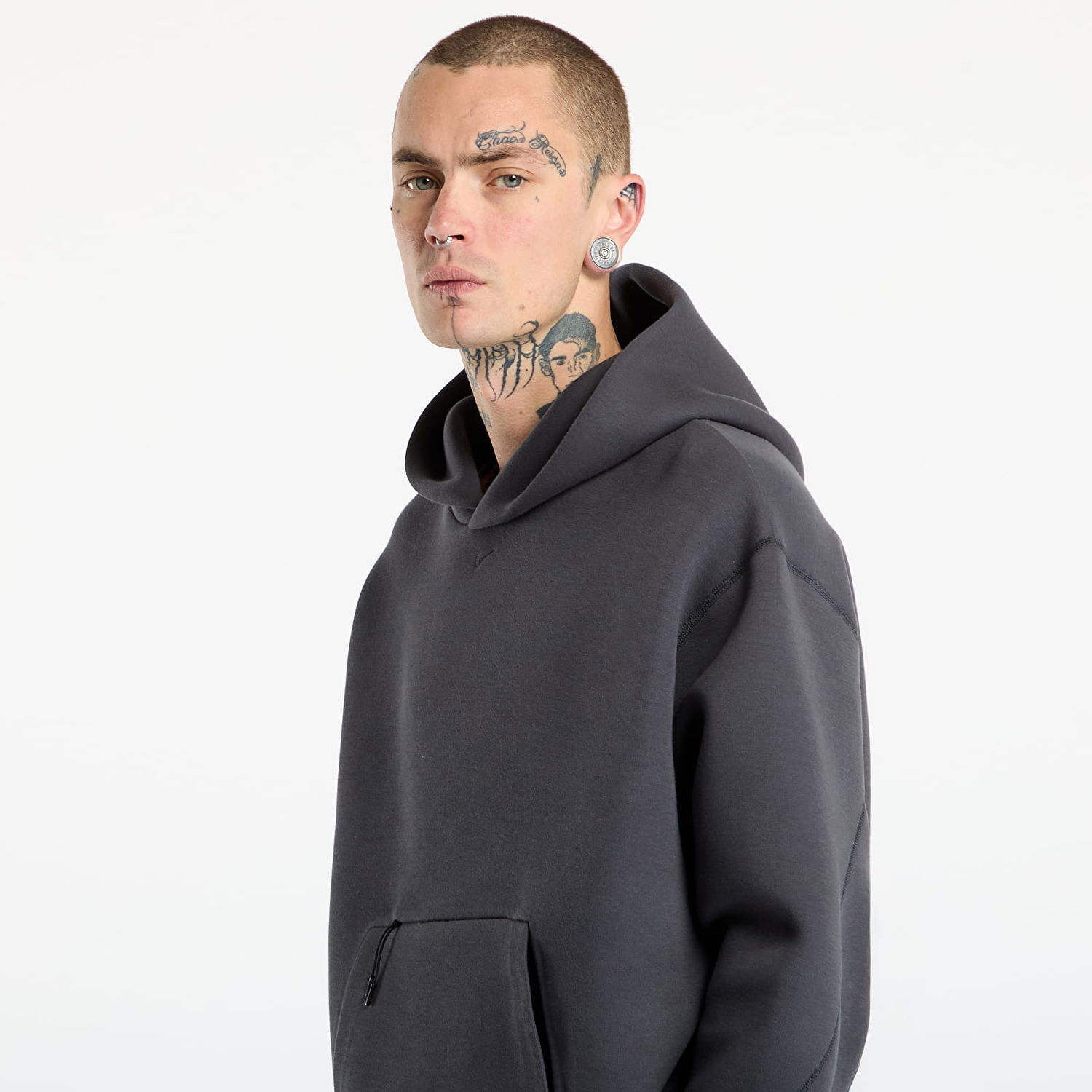 Dukserice Nike Tech Fleece Oversized Hoodie Siva | HV6535-060, 1