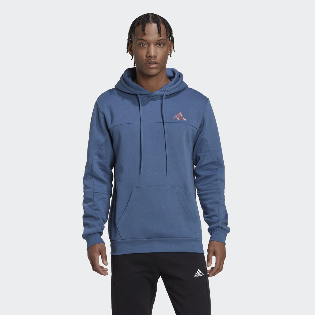 Dukserice adidas Originals Stadium Fleece Badge of Sport Hoodie Plava | HM7890, 0