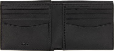 Novčanik BOSS BOSS Saffiano Leather Wallet Crna | 50542379, 2