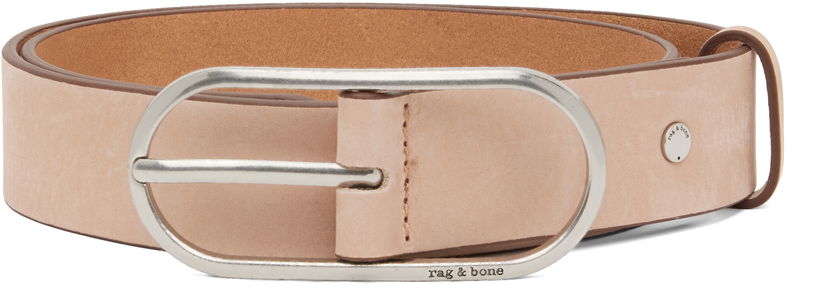 Pojasevi rag & bone Rag & Bone Rounded Rebound Suede Belt Bež | WJW25PB1005SU5