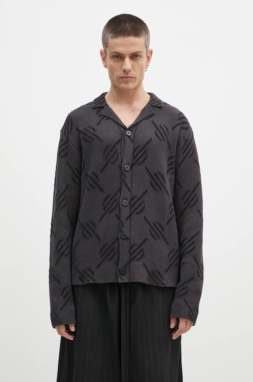 Džemper DAILY PAPER Kirabo Monogram Cardigan Crna | 2421031