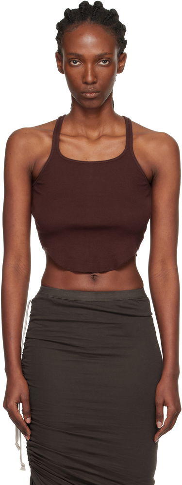 Majica bez rukava Rick Owens DRKSHDW Concordians Basic Rib Tank Top Smeđa | DS02E7100 RN, 0