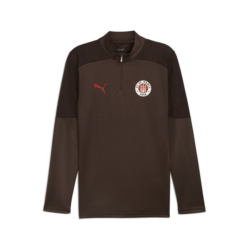 Dukserice Puma FC St. Pauli Men's Quarter-Zip Training Top Smeđa | 778721_05