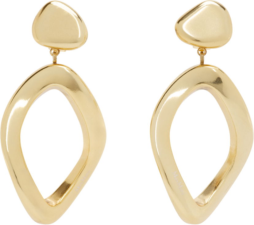 Naušnice Max Mara Max Mara Gold Gommoso Drop Earrings Metalik | 2514751072600